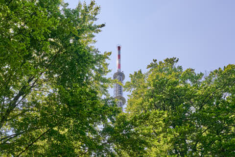 Gemeinde Sonnenwald Landkreis Freyung-Grafenau Brotjacklriegel Funkturm Sendeanlage (Dirschl Johann) Deutschland FRG